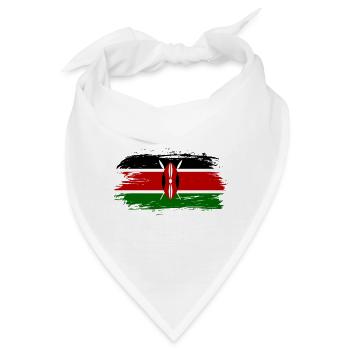 Kenia Flagge / Geschenk Kenya Afrika Nairobi - Bandana - Weiß - Vorne