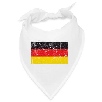 Deutschland Flagge mit Vintage-Effekt - Bandana - Weiß - Vorne