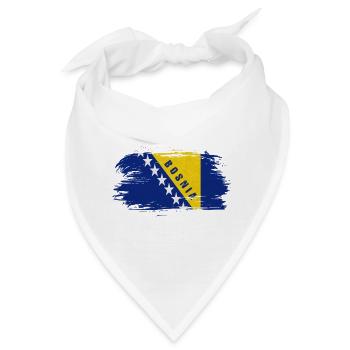 Bosnien Vintage Flagge / Geschenk Sarajevo - Bandana - Weiß - Vorne