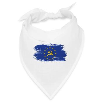 Europa Flagge mit Hammer und Sichel / Geschenk - Bandana - Weiß - Vorne