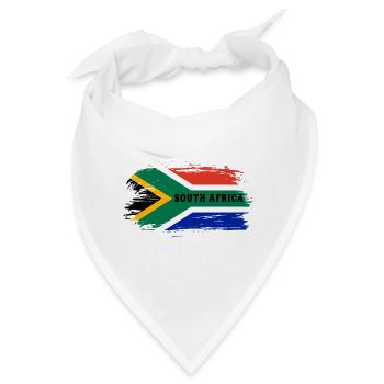 Südafrika Flagge / Geschenk Kapstadt Johannesburg - Bandana - Weiß - Vorne