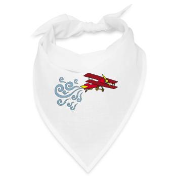 Vintage Flugzeug - Bandana - Weiß - Vorne