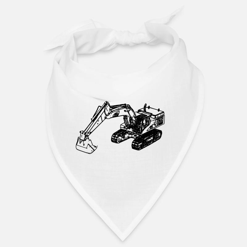 Bagger Kettenbagger Schaufelbagger schwarz Bandana
