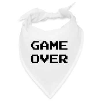 Game Over / Geek / Gaming / Gamer / Gamer / Player - Bandana - Weiß - Vorne