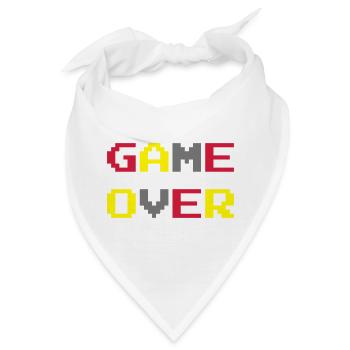 Game Over / Geek / Gaming / Gamer / Gamer / Player - Bandana - Weiß - Vorne