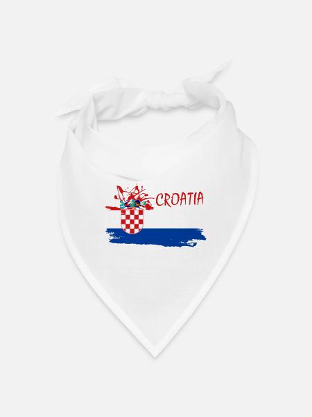 Croatia Hrvatska Kroatien i love croatia - Bandana - Weiß - Vorne