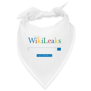 WikiLeaks-Suche - Bandana - Weiß - Vorne