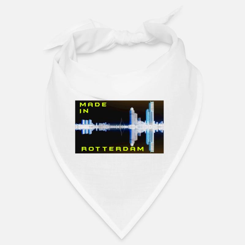Futuristic Rotterdam Skyline Reflection Bandana
