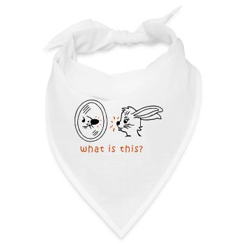 Spiegelbild Hase und Maus - Bandana - Weiß - Vorne