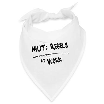 MUT Rebels schwarz - Bandana - Weiß - Vorne