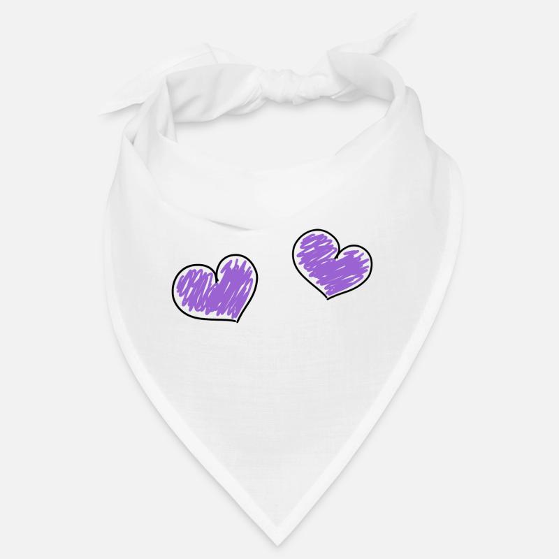 cœurs violets Bandana