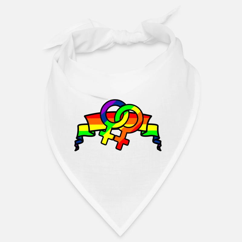 Rainbow lesbies proud logo Bandana