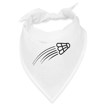 Badminton einfaches Shuttle-Logo - Bandana - Weiß - Vorne