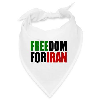 Freedom for iran - Bandana - Weiß - Vorne