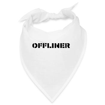 offliner schwarz nicht online digital detox - Bandana - Weiß - Vorne
