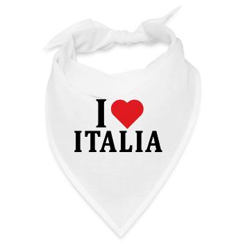 T-Shirt Io amo Italia T-Shirt Geschenkidee - Bandana - Weiß - Vorne