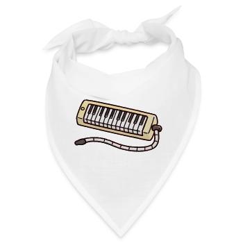 Melodica Reggae Rasta Dub Roots Music - Bandana - Weiß - Vorne