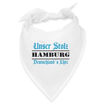 Hamburg , Tradition , Stolz und Ehre (25) - Bandana - Weiß - Vorne