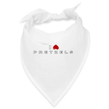 Ich hasse Brezeln - Bandana - Weiß - Vorne
