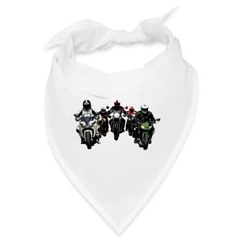 Biker Gruppe Farbe - Bandana - Weiß - Vorne