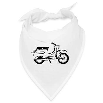 simson schwalbe fans freunde symbol icon Logo - Bandana - Weiß - Vorne