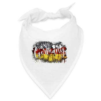 Deutschland Flagge Schwarzrotgold Nationalstolz - Bandana - Weiß - Vorne