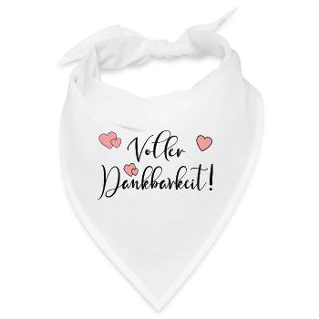 Voller Dankbarkeit VERTRAUEN HOFFNUNG - Bandana - Weiß - Vorne