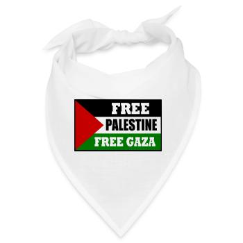 Free palestine free gaza - Bandana - Weiß - Vorne