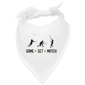 Tennis - Spiel Set Match - Bandana - Weiß - Vorne