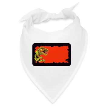 T-Rex Dinosaurier | personalisierbar  - Bandana - Weiß - Vorne
