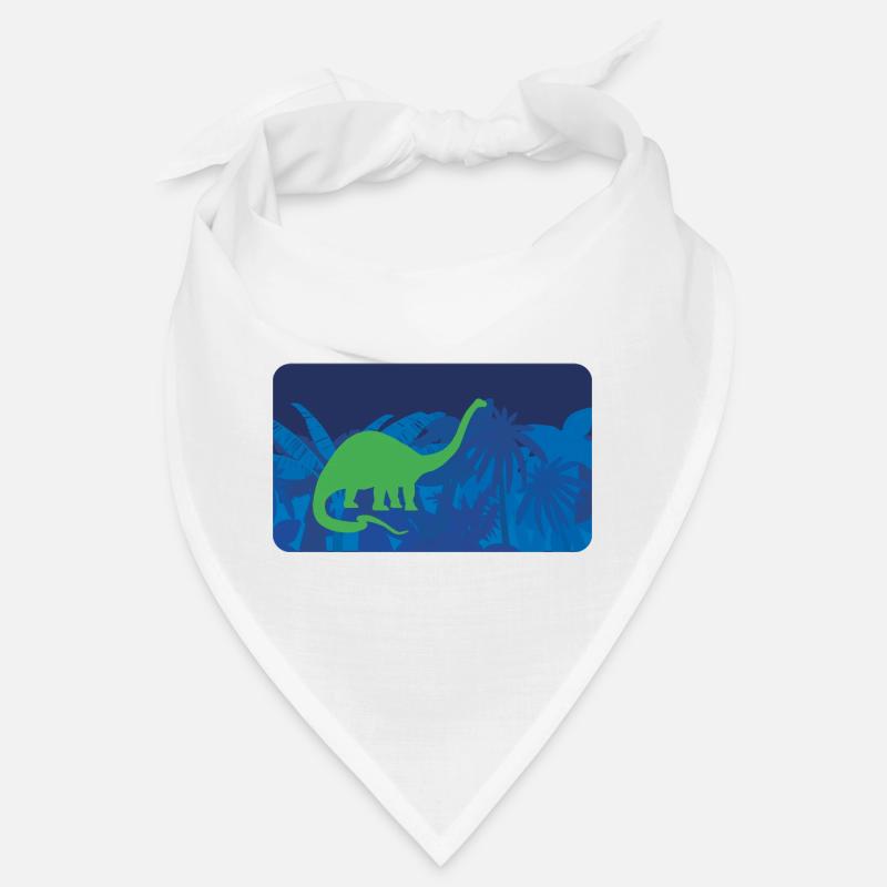 Primeval Forest Dinos Longneck | personalizable - Bandana - white