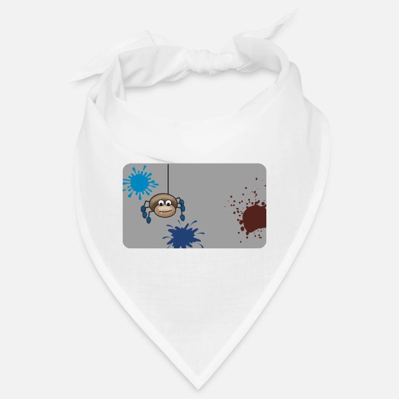 Farbklecks Monster Spinne grau Bandana
