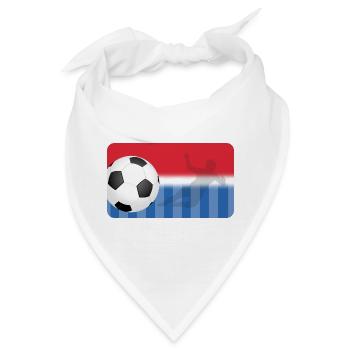 Fußball - rot blau - Fußballspieler - Bandana - Weiß - Vorne