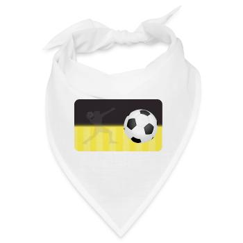 Fußball - schwarz gelb - Fußballspieler - Bandana - Weiß - Vorne