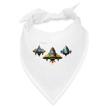 raumschiffe - Bandana - Weiß - Vorne