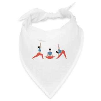 Power-Yoga im Fitnessstudio orange blau - Bandana - Weiß - Vorne
