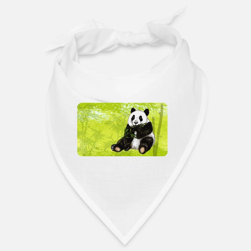 Cute panda bear with bamboo in bamboo forest Bandana