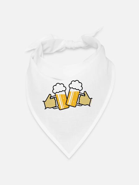 Poignée de main en bavarois / SVG - Bandana - blanc - Devant