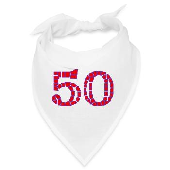 50. 50 JAHRE. 50-JÄHRIGES JUBILÄUM. 50-JÄHRIGES JUBILÄUM. - Bandana - Weiß - Vorne