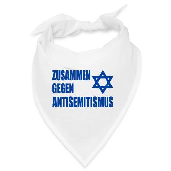 zusammen gegen antisemitismus - Bandana - Weiß - Vorne
