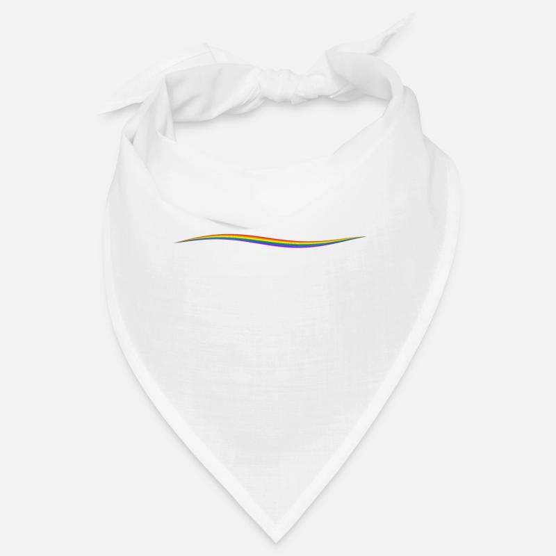 Regenbogenlinie - Bandana - Weiß