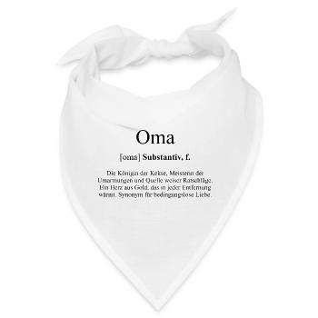 Oma Definition Dictionary - Bandana - Weiß - Vorne