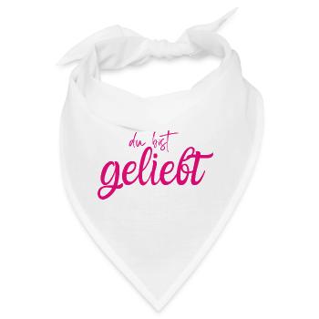 Du bist geliebt - Bandana - Weiß - Vorne