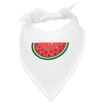 Wassermelone Design Scheibe - Bandana - Weiß - Vorne