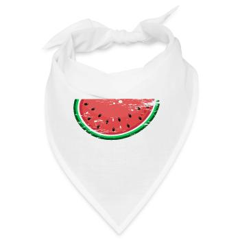 Wassermelone Design Scheibe used - Bandana - Weiß - Vorne