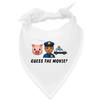 Erwachsenenpolizei und Tiersymbole - Bandana - Weiß - Vorne