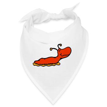 Nacktschnecke Schnecke ohne Schneckenhaus lächelt - Bandana - Weiß - Vorne