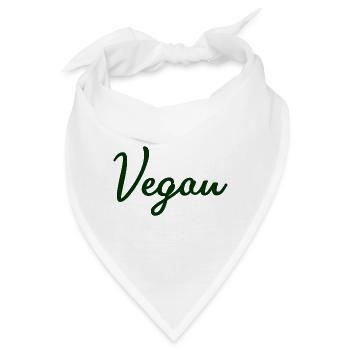 Vegan - Veganerin - Veganer - Bandana - Weiß - Vorne