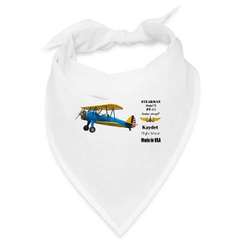 Blaue Vintage Maschine Gelbe Details - Bandana - Weiß - Vorne