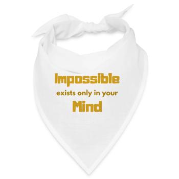 Unmögliche Denkweise Typografie - Bandana - Weiß - Vorne
